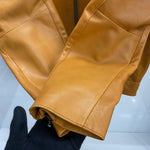 【曜日割引対象外】 ヌーディージーンズ Nudie Jeans Eddy レザージャケット 571615006 ジャケット ブラウン Sサイズ 201MT-3918 VB