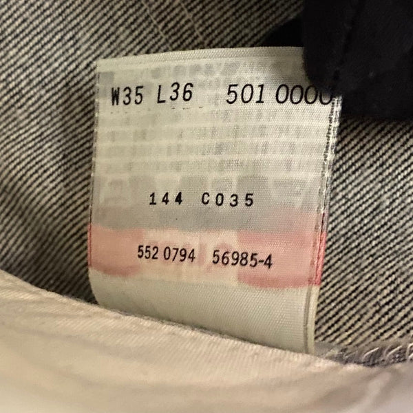 【曜日割引対象外】 リーバイス Levi's 90's 501XX 94年製 デッドストック フラッシャー付き USA製 デニム ブルー W35 L36サイズ 201MB-1177 VB