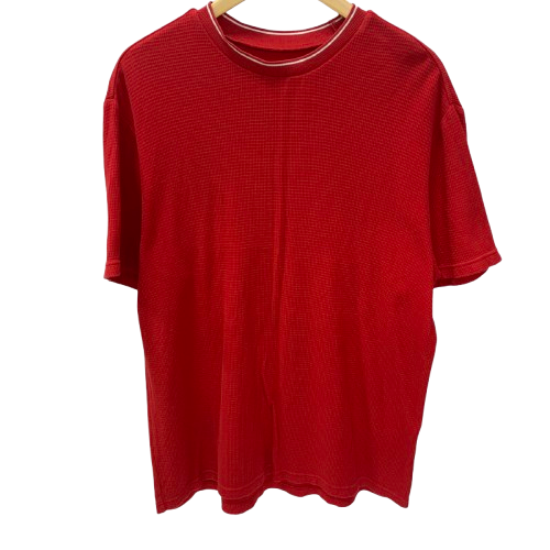 シュプリーム SUPREME Stripe Rib Waffle Top Tシャツ レッド Mサイズ 201MT-4045