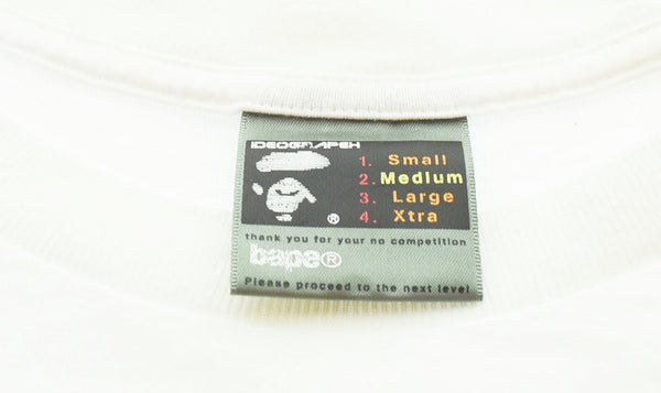 アベイシングエイプ  A BATHING APE BAPE STA 初期 print T-shirt プリント Tシャツ 白 Tシャツ ホワイト Mサイズ 103MT-2868