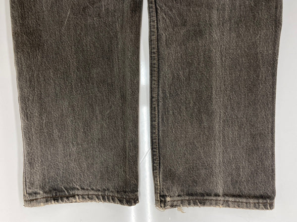 リーバイス Levi's 90s 90年代 501 先染め ブラック ジーンズ ジーパン USA製 ボタン裏653 無地 デニム ブラック W29 L34 104MB-295