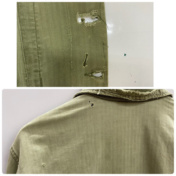 【曜日割引対象外】 ヴィンテージ vintage 40's US.ARMY M-43 HBT ヘリンボーン ミリタリージャケット ジャケット カーキ 34Rサイズ 201MT-4430 VB