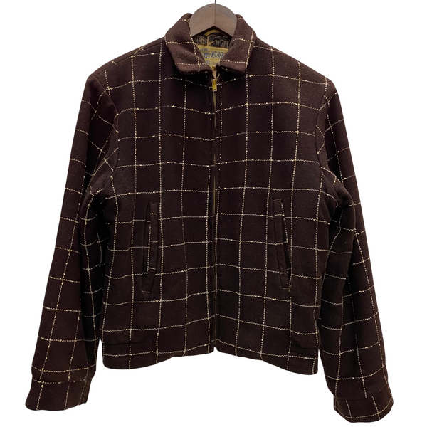 【曜日割引対象外】 ヴィンテージ vintage 50's WEATHERCREST FLECK WOOL JACKET ジャケット ブラウン 36サイズ 201MT-4483 VB