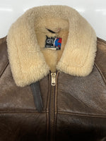 ショット SCHOTT B-6 SHEEPSKIN JACKET シープスキン ジャケット フライト ボア ジップアップ アウター 茶 サイズ 38 ジャケット 無地 ブラウン 104MT-1714