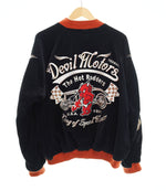 テッドマン TEDMAN スカジャン 別珍 リバーシブルDevil Motors Hot Road Lucky Clothing デビル モーターサイクル バイク 刺繍  42 ジャケット ブラック 103MT-2194