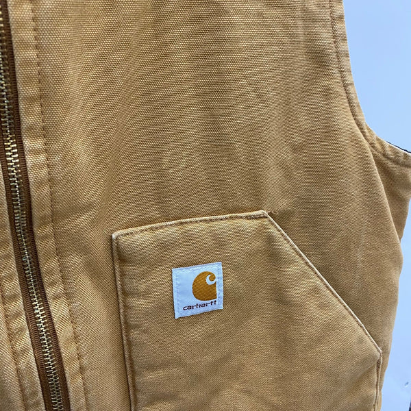 【曜日割引対象外】 カーハート Carhartt ダックベスト ベスト ベージュ Lサイズ 201MT-4447 VB