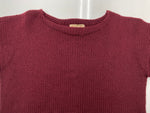ヴィンテージ vintage 40s 40年代 Rugby KNITTING MILLS Wool Sweater ニット ロングリブ えんじ バーガンディ セーター 無地 ワインレッド 104MT-1872