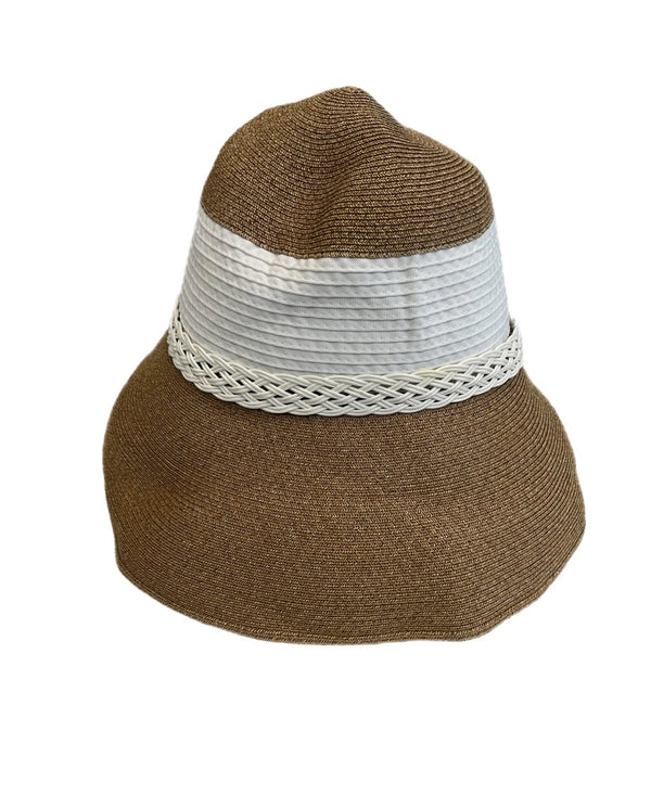 アシーナニューヨーク Athena New York ハット 切り替え ベルト 帽子 レディース帽子 麦わら帽子 ブラウン 101hat-151