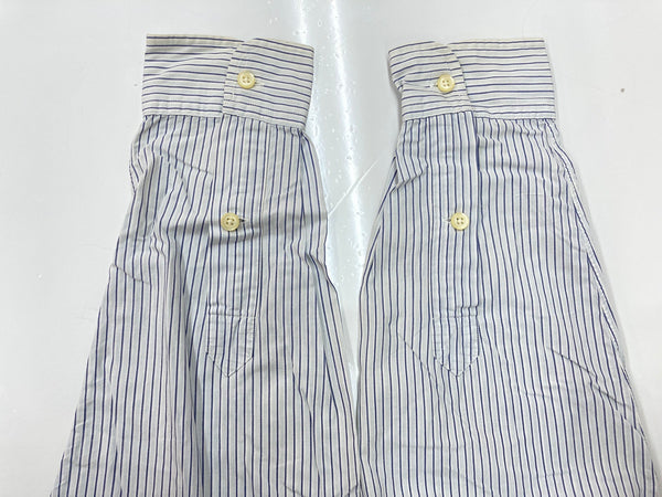 ダブルアールエル RRL 90s 90年代 三ツ星タグ STRIPE SHIRT 片ポケ ポケット  長袖シャツ ストライプ ホワイト 104MT-2062