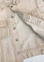 ダブルアールエル RRL 90s TRUCKER WORK JACKET トラッカー ワーク ジャケット 三ツ星タグ USA製 Ralph Lauren 薄茶 ジャケット 無地 ベージュ Sサイズ 104MT-1349