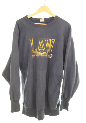 チャンピオン Champion  90年代 リバースウィーブ 刺繍タグカレッジ スウェット LAW XXL スウェット ネイビー 3Lサイズ 103MT-3536
