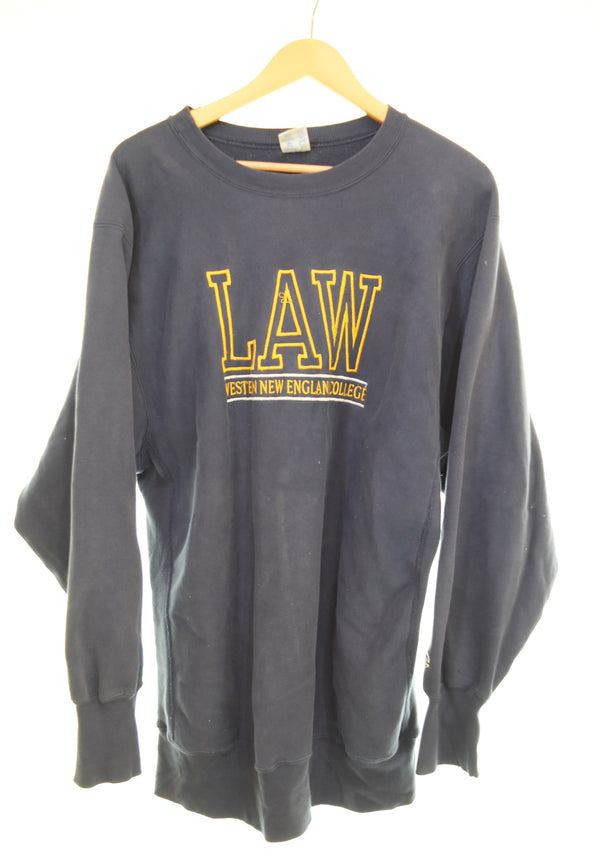 チャンピオン Champion  90年代 リバースウィーブ 刺繍タグカレッジ スウェット LAW XXL スウェット ネイビー 3Lサイズ 103MT-3536