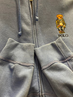 ラルフローレン RalphLauren POLO ポロベア 刺繍 パーカー 水色 フーディ ジップパーカー パーカ ブルー Mサイズ 101MT-3055