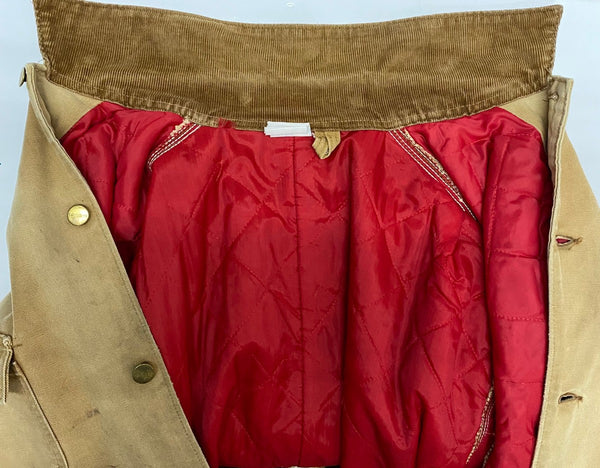 【曜日割引対象外】 カーハート Carhartt 80's 90's チョアコート中綿 キルティングライナー ダック カバーオール ジャケット ベージュ 201MT-4551 VB