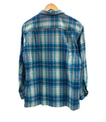 ペンドルトン PENDLETON SURF PENDLETON WOOL ウール チェックシャツ シャドーチェック オンブレ ボードシャツ  ネルシャツ 開襟 オープンカラー ボックス  長袖シャツ ブルー Mサイズ 101MT-5362