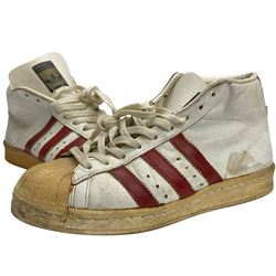 【曜日割引対象外】 アディダス adidas 80's PRO MODEL フランス製 made in france 金ベロ 5 1/2 メンズ靴 スニーカー ホワイト 24.5cmサイズ 201-shoes1585 VB