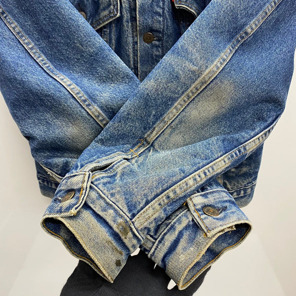 【曜日割引対象外】 リーバイス Levi's 90's 70506-0316 USA製 裏地ブランケット デニム ジャケット ブルー 40サイズ 201MT-4736 VB