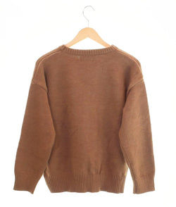 アミアレクサンドルマテュッシ AMI Alexandre Mattiussi コットンニット E21HJ128.726 セーター ブラウン Mサイズ 103LT-56