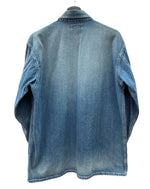 ロンハーマン Ron Herman 23SS One Wash Pullover Shirt ワンウォッシュ プルオーバー シャツ デニム 青 3720700049 長袖シャツ 無地 ブルー Mサイズ 104MT-2318