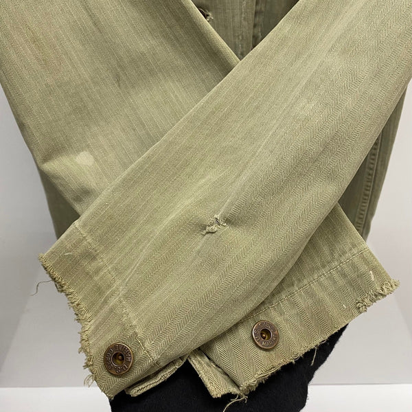 【曜日割引対象外】 ヴィンテージ vintage 40's U.S.M.C P-41 マリンコープ 海兵隊 へリンボーツイル ジャケット カーキ 201MT-3547 VB