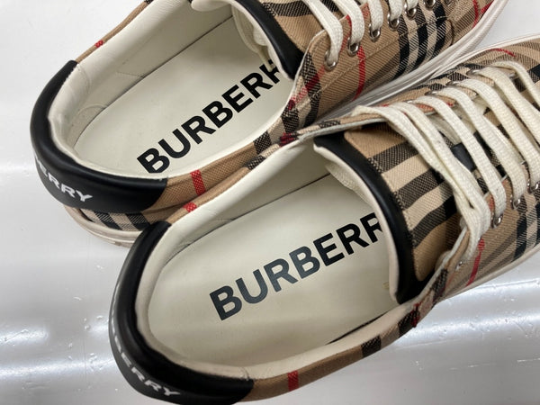 バーバリー Burberry 22SS LOW TOP SNEAKERS ロー トップ スニーカー ノバチェック シューズ 茶 メンズ靴 スニーカー ブラウン サイズ 40 104S-986