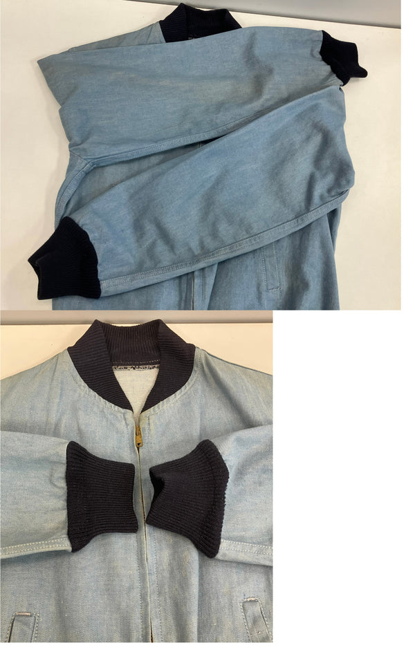 リーバイス Levi's 50’s～60's 50年代 60年代 LIGHTER BLUES TALON ZIP コットンジャケット ブルゾン タンカー ボンバージャケット シャンブレー vintage ヴィンテージ - ジャケット ブルー 101MT-4121