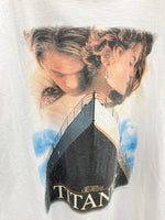 ヴィンテージ Vintage 90s TITANIC タイタニック MOVIE T ムービーTシャツ 映画 US古着 Tシャツ プリント ホワイト Lサイズ 101MT-2498