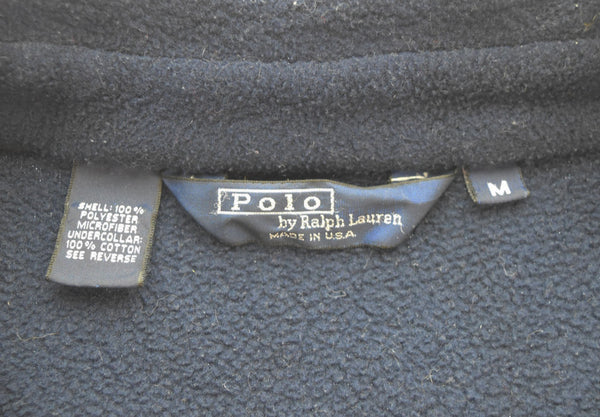 ラルフローレン RalphLauren 90s フリースブルゾン Made in USA 90's USA製 三角タグ ジャケット ネイビー Mサイズ 103MT-2828