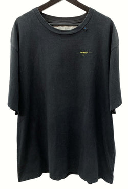 オフホワイト Off-White 19AW Acrylic Arrows S/S Over Tee アクリル アロー  オーバーサイズ 半袖 カットソー BLACK 黒 OMAA038F19185010 Tシャツ プリント ブラック Lサイズ 104MT-400