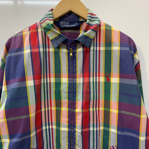 ラルフローレン RALPH LAUREN 80s 90s スイングトップ マドラスチェック 三角タグ ジャケット マルチカラー 201MT-2966