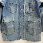 【曜日割引対象外】 リー Lee 90's 91-J 復刻 カバーオール デニム 412 ジャケット ブルー Lサイズ 201MT-4719 VB