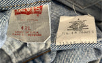 リーバイス Levi's 80's〜90's 71506-0214 ボタン裏715刻印 made in USA アメリカ製 vintage ヴィンテージ Gジャン ロング丈 デニム  42L ジャケット ブルー Lサイズ 101MT-3695