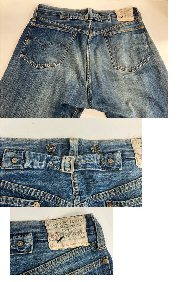 リーバイス Levi's 90's 90年代 201 1920年モデル 復刻 ボタン裏刻印555 バレンシア工場 シンチバック MADE IN USA アメリカ製 20201-0020 デニム ブルー W36×L36 101MB-610