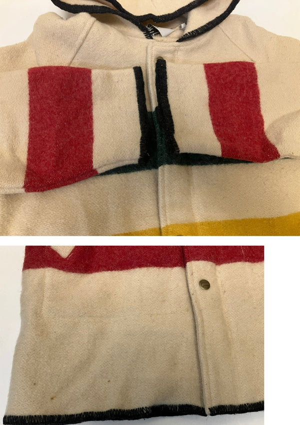 ウールリッチ WOOLRICH 70's 70年代 マルチボーダー フーデッド ウール ブランケット コート VINTAGE ヴィンテージ コート マルチカラー Mサイズ 101MT-4683