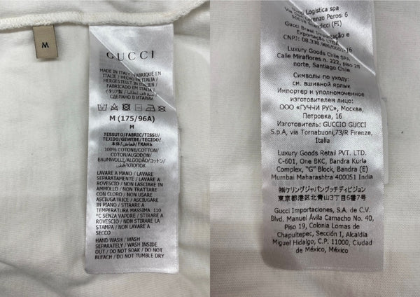 グッチ GUCCI 22SS LOVE PARADE LOS ANGELES TEE 半袖 Tシャツ スター 星 プリント 半袖 白 Tシャツ ロゴ ホワイト Mサイズ 104MT-2337