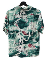 サンサーフ SUN SURF ALOHA SHIRT アロハ シャツ MIGRATORY BIRDS 渡り鳥 ハワイアン オープンカラー ウッドボタン 開襟 半袖 SS30987 半袖シャツ 総柄 マルチカラー Sサイズ 104MT-2332