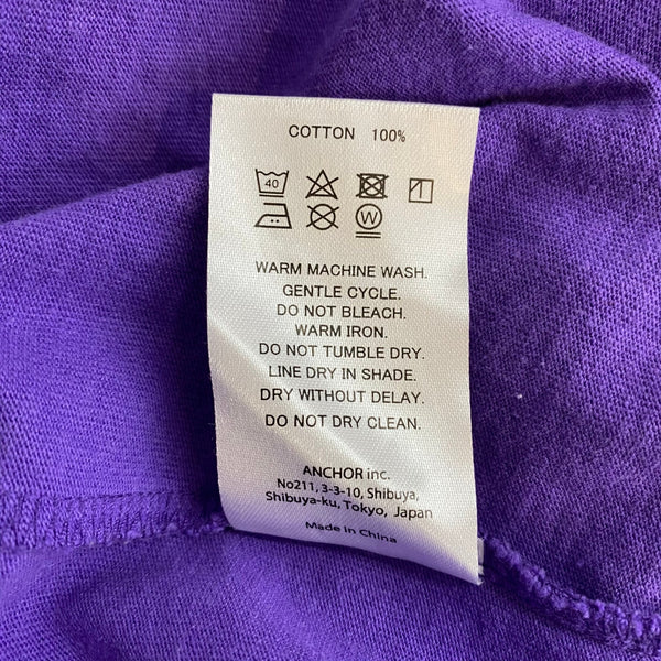 ブラックアイパッチ BlackEyePatch センターロゴ Tシャツ パープル Mサイズ 201MT-4509