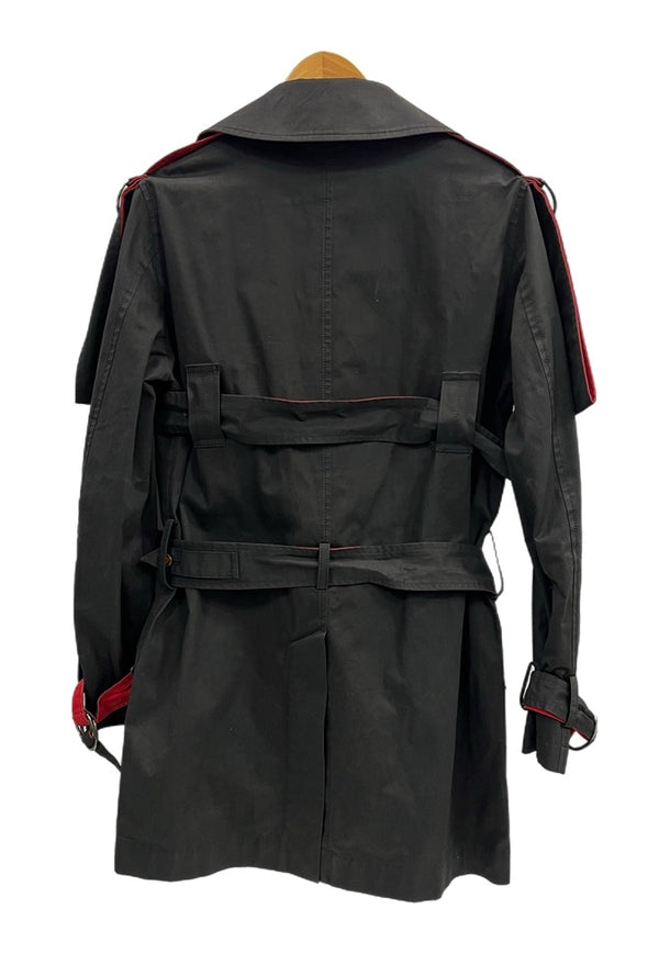 ヴィヴィアンウエストウッド  Vivienne Westwood MAN trench coat トレンチコート ライカ期 黒 4445-1301 表記サイズ44 ジャケット ブラック 101MT-4630