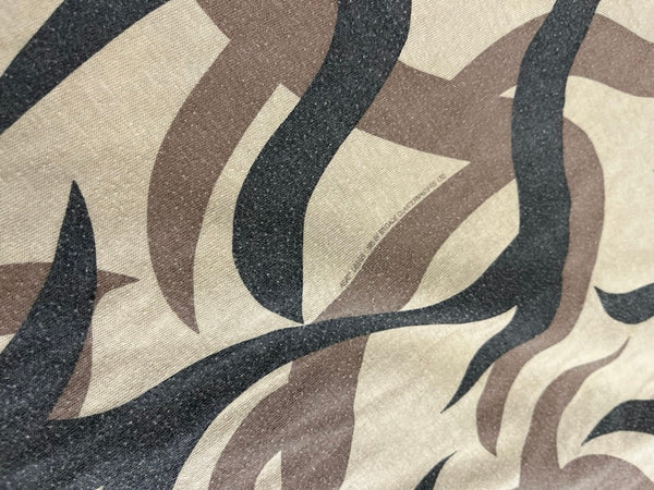 エーサット ASAT camouflage トライバルカモ 迷彩 クルーネック 長袖カットソー XL ロンT ベージュ LLサイズ 101MT-4083