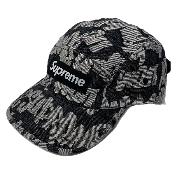 【中古】シュプリーム SUPREME 22SS ファット ティップ デニム キャンプ キャップ Fat Tip Jacquard Denim Camp Cap 帽子 メンズ帽子 ブラック 201goods-693