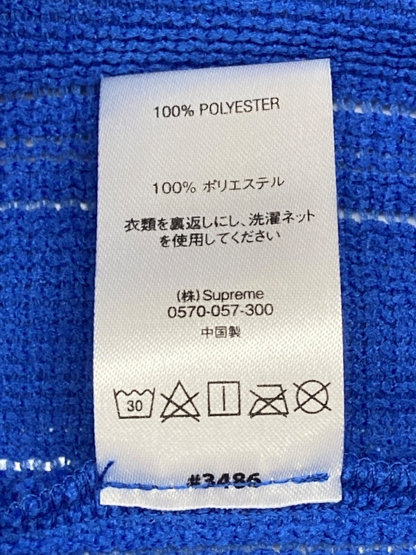 シュプリーム SUPREME 21SS Mesh Stripe Football Jersey メッシュ ストライプ フットサル ジャージ 青 Tシャツ ロゴ ブルー Mサイズ 104MT-1706