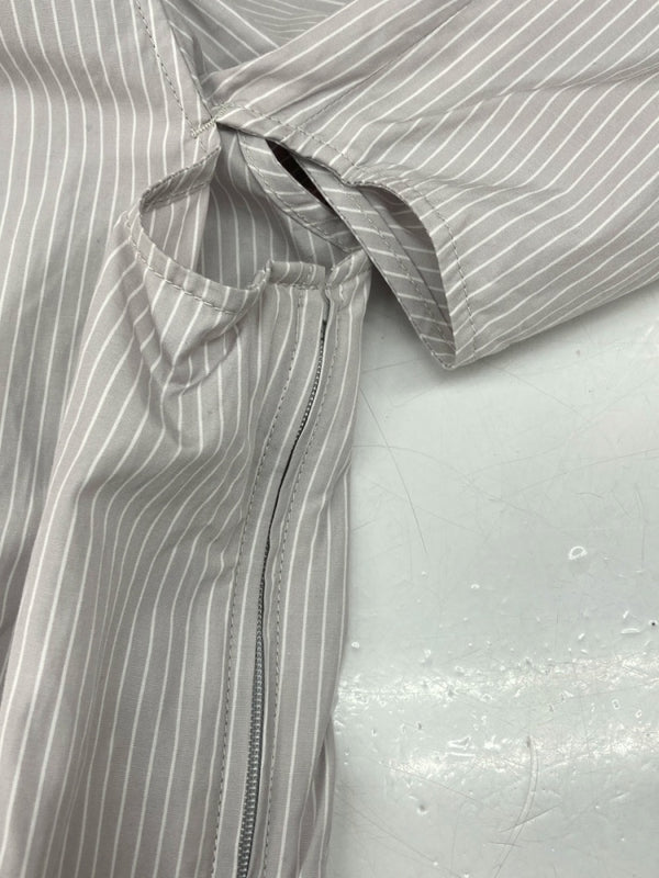 ヨーク YOKE 22SS STRIPE DOUBLE BRESTED SHIRT JACKET ストライプ ダブル ブレスト シャツ ジャケット テーラード 灰 YK22SS0331J サイズ 3 ジャケット ストライプ グレー 104MT-1128