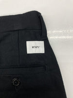 ダブルタップス WTAPS 21AW TUCK 01 タック TROUSERS COTTON FLANNEL トラウザーズ フランネル パンツ 黒 無地 212TQDT-PTM01 ボトムスその他 ブラック サイズ 1 104MB-95