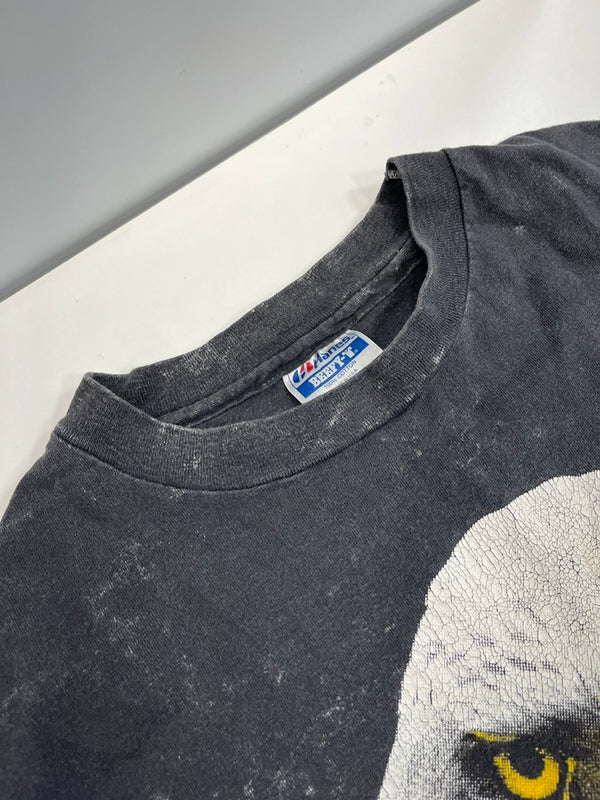 ハーレーダビッドソン Harley-Davidson 90s USA製 EAGLE GRAPHIC 鷲 EAGLE 両面プリント 半袖カットソー 袖シングル 墨黒 XXL Tシャツ ブラック 3Lサイズ 101MT-4927