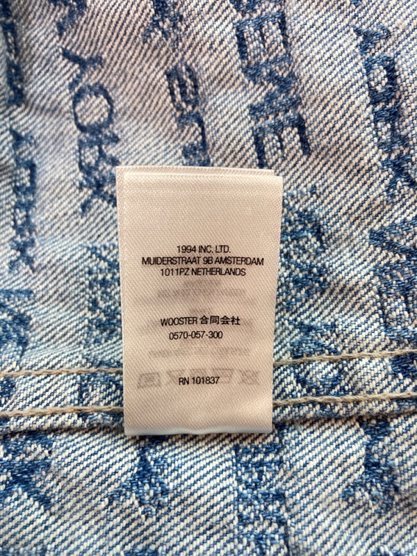 シュプリーム SUPREME 22AW Multi Type Jacquard Denim Shirt マルチ タイプ ジャガード デニム シャツ インディゴ 青 - ジャケット 刺繍 ブルー Mサイズ 104MT-8