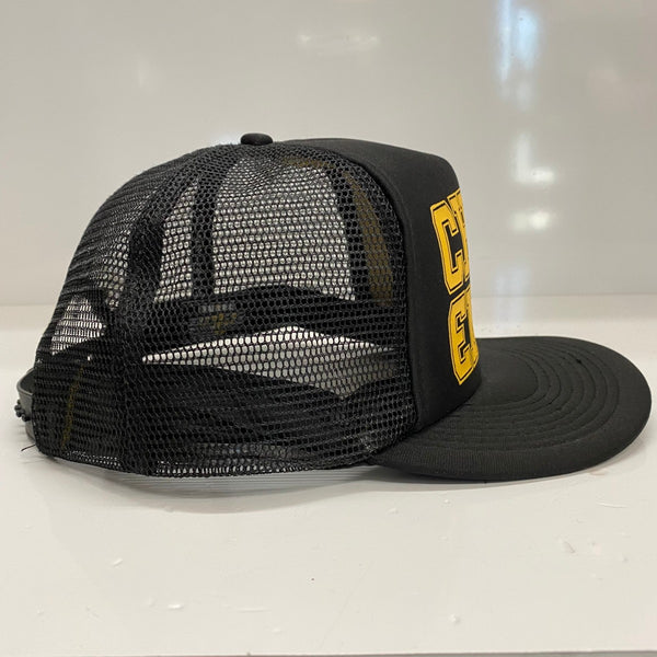 【中古】チャレンジャー CHALLENGER ロゴ メッシュキャップ 帽子 メンズ帽子 キャップ ブラック 201goods-823