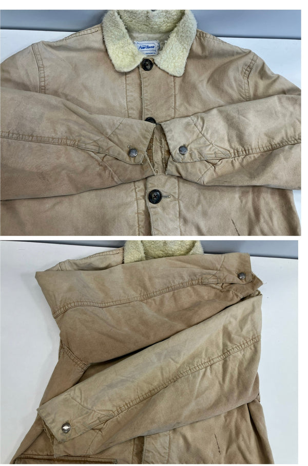 ヴィンテージ vintage 60's 60年代 POWER HOUSE パワーハウス ダック カバーオール ハンティングジャケット ボアライナー - ジャケット ベージュ 101MT-4759
