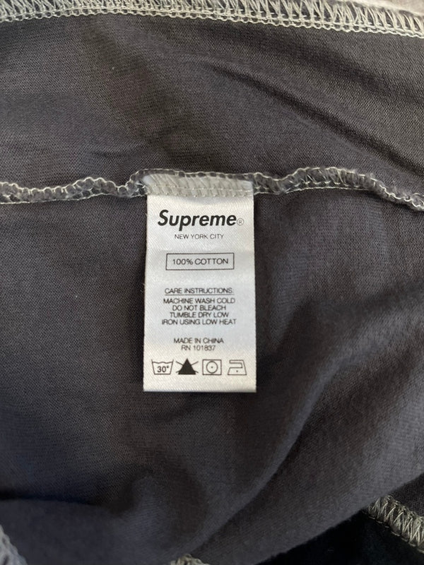 シュプリーム SUPREME Reconstructed S/S TOP TEE ロゴ パッチワーク 半袖カットソー  Tシャツ グレー Lサイズ 101MT-5210