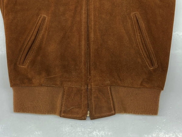 ショット SCHOTT SUEDE JACKET スエード ジャケット アウター ブルゾン TALONジップ USA製 茶 327 36 ジャケット 無地 ブラウン 104MT-899