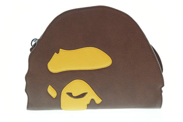 アベイシングエイプ A BATHING APE HEAD SILICON SHOULDER BAG ショルダー バッグ 茶 バッグ メンズバッグ ショルダーバッグ・メッセンジャーバッグ ブラウン 103B-54